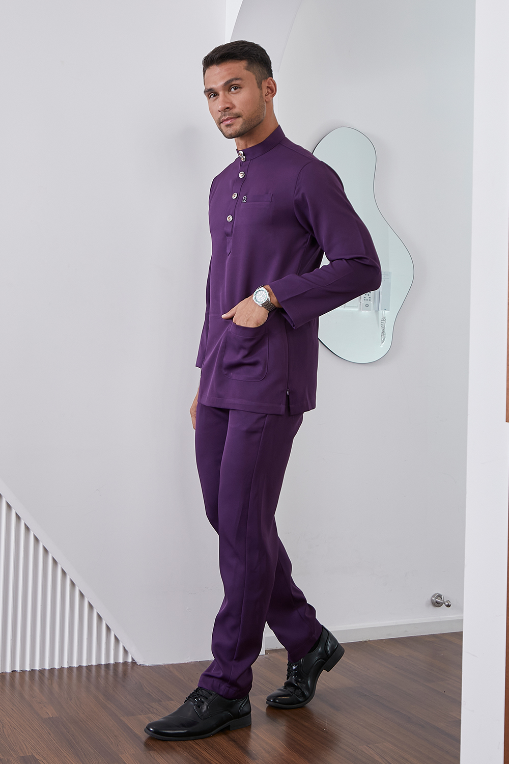 Baju Melayu Yusoff - Plum Purple